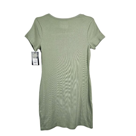 Art Class Girls Ribbed Button-Up Knit Dress Short Sleeve Green Size XXL 16/18 - Picture 5 of 9